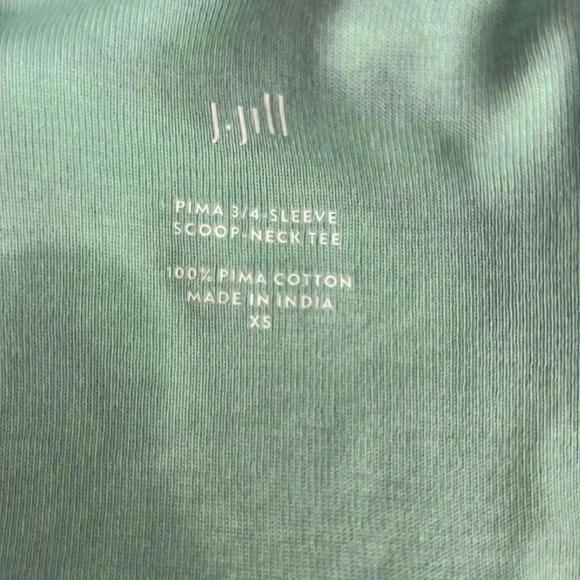 J JILL 3/4 SLEEVE SCOOP NECK TEE - Picture 5 of 5